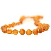 Baltic Amber Teething Necklace - Matte Cognac